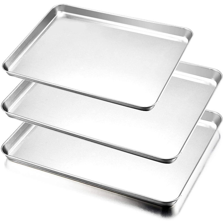 kungreatbig Baking Sheet Pan Set Of 3, Our Stainless Steel Oven Tray